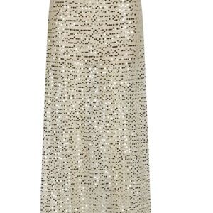 Elegant Sequin Maxi Skirt with mini slip